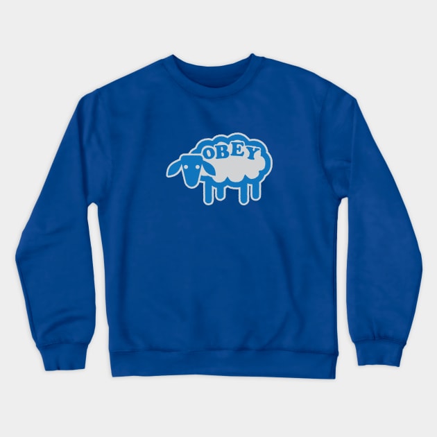 Obey Sheep Blue Crewneck Sweatshirt by SteveGrime